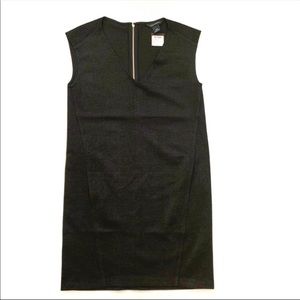 New Club Monaco Dark Gray Career Shift Mini Dress with inseam pockets size XS